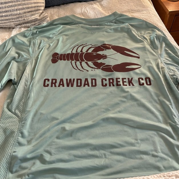 Customer photo of a custom fishing shirt